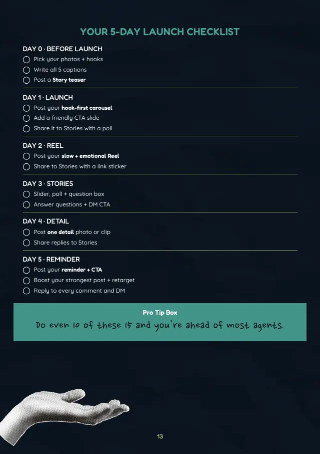 Your 5-day launch checklist
