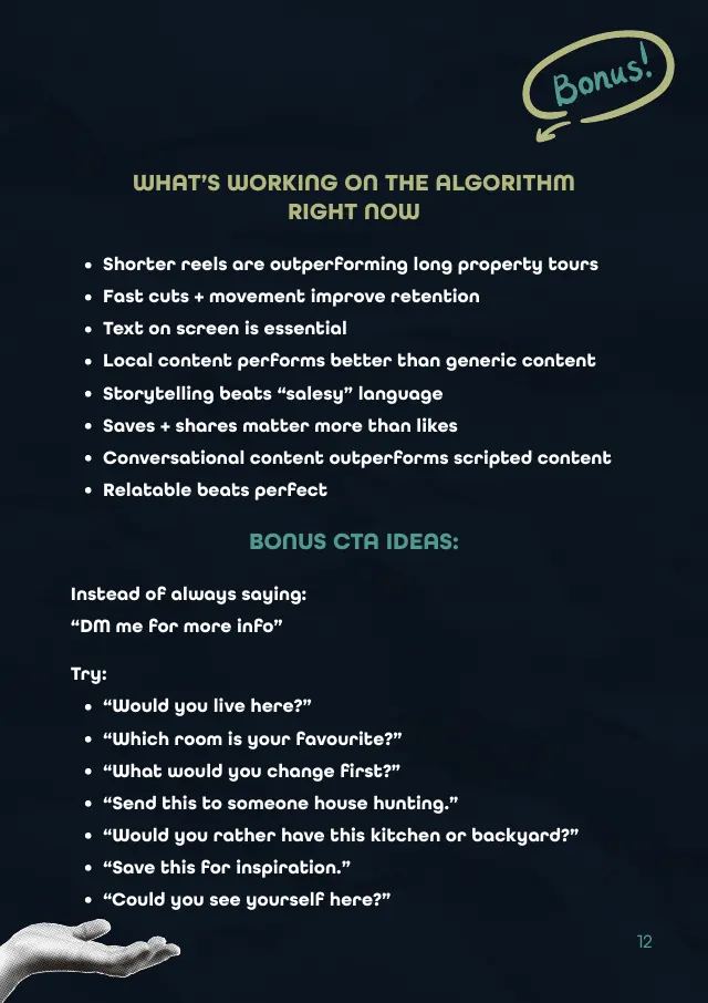 Bonus: what's working on the algorithm