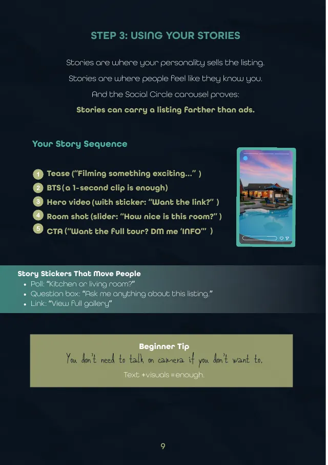 Step 3: using your stories